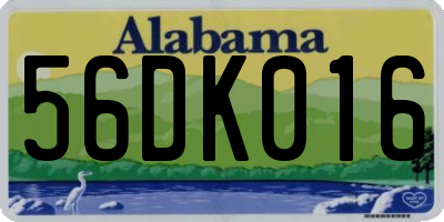 AL license plate 56DK016
