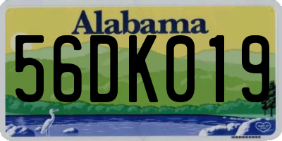 AL license plate 56DK019