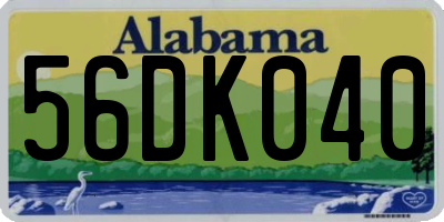 AL license plate 56DK040