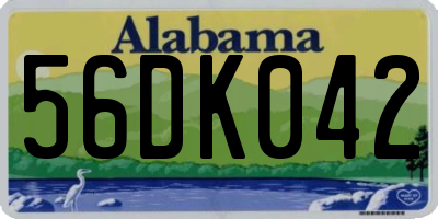 AL license plate 56DK042