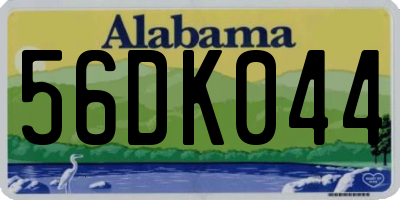 AL license plate 56DK044