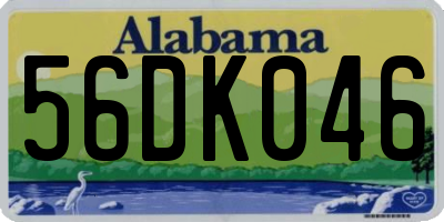 AL license plate 56DK046