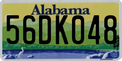 AL license plate 56DK048