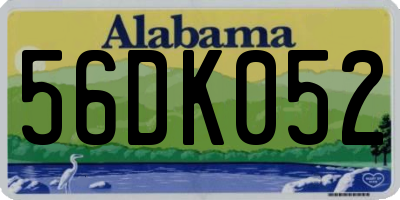 AL license plate 56DK052
