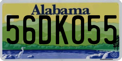 AL license plate 56DK055