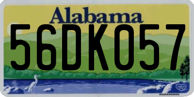 AL license plate 56DK057