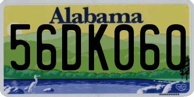 AL license plate 56DK060
