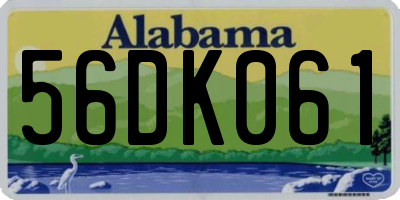 AL license plate 56DK061