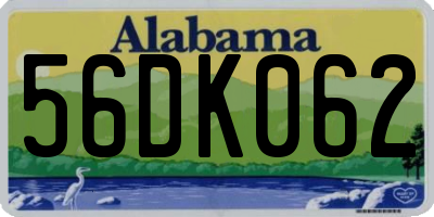 AL license plate 56DK062