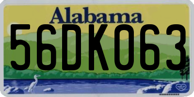 AL license plate 56DK063