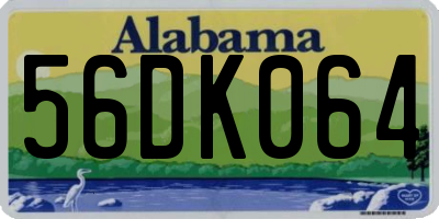 AL license plate 56DK064