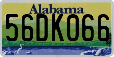 AL license plate 56DK066