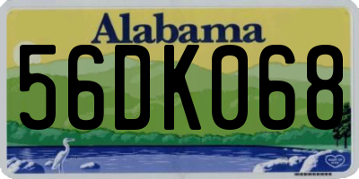 AL license plate 56DK068