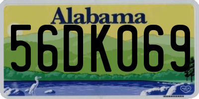 AL license plate 56DK069