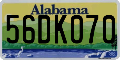 AL license plate 56DK070