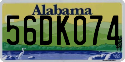AL license plate 56DK074