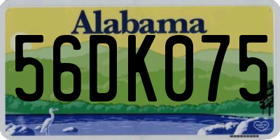 AL license plate 56DK075