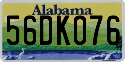AL license plate 56DK076