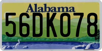 AL license plate 56DK078