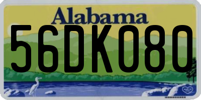 AL license plate 56DK080