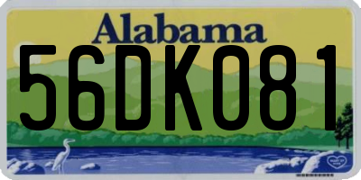 AL license plate 56DK081