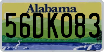 AL license plate 56DK083