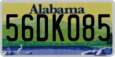 AL license plate 56DK085