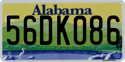 AL license plate 56DK086