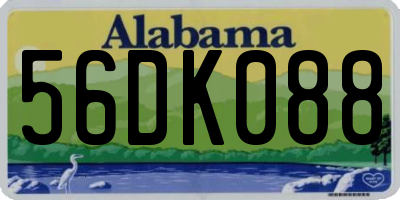 AL license plate 56DK088