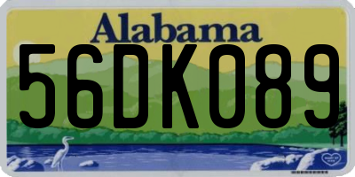 AL license plate 56DK089