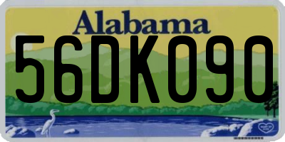 AL license plate 56DK090