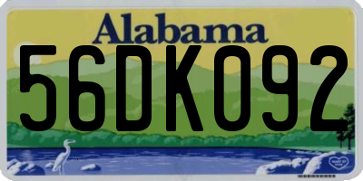 AL license plate 56DK092