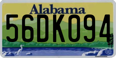 AL license plate 56DK094
