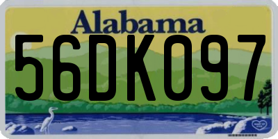 AL license plate 56DK097