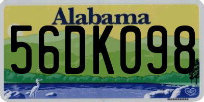 AL license plate 56DK098