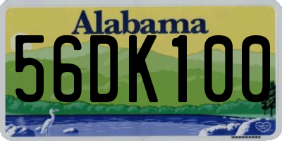 AL license plate 56DK100
