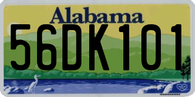 AL license plate 56DK101