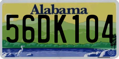 AL license plate 56DK104