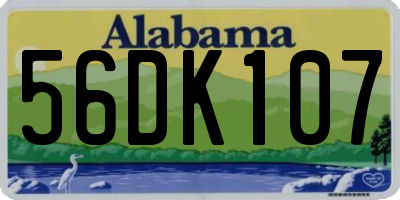 AL license plate 56DK107