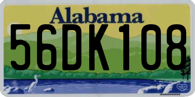 AL license plate 56DK108