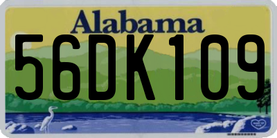 AL license plate 56DK109