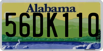 AL license plate 56DK110