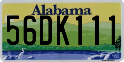 AL license plate 56DK111