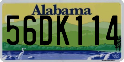 AL license plate 56DK114