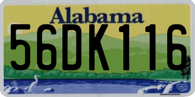 AL license plate 56DK116