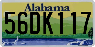 AL license plate 56DK117