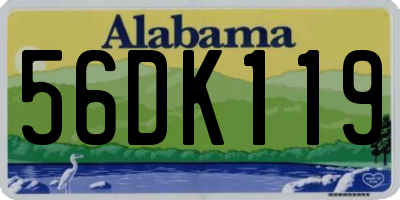 AL license plate 56DK119
