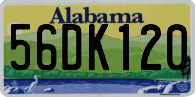 AL license plate 56DK120