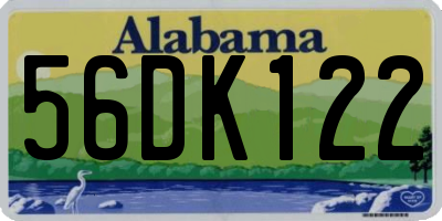 AL license plate 56DK122