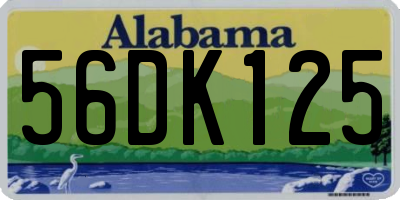 AL license plate 56DK125